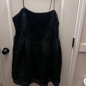 Chic Black Textured Dress